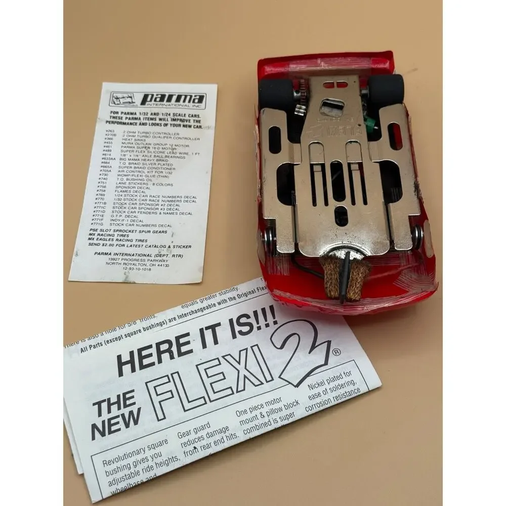🏁 Vintage Parma Flexi 2 Budweiser #25 Slot Car 4